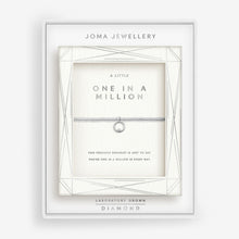 Load image into Gallery viewer, LABORATORY GROWN DIAMOND A LITTLE ONE IN A MILLION Silver Plated Bracelet 17.5cm stretch