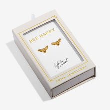 Load image into Gallery viewer, MOMENTS TO SHINE BEE HAPPY Gold Plated Stud Earrings