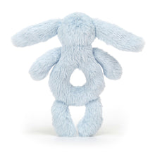 Load image into Gallery viewer, Bashful Blue Bunny Ring Rattle