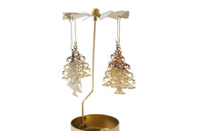 Load image into Gallery viewer, Gold Christmas Tree Tealight Spinner
