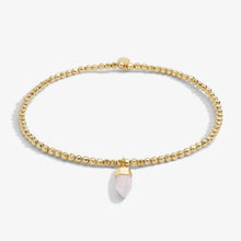 Load image into Gallery viewer, ANKLET ROSE QUARTZ CRYSTAL Gold Plated Anklet