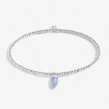 Load image into Gallery viewer, ANKLET  BLUE AGATE CRYSTAL  Silver Plated  Anklet
