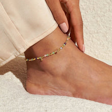 Load image into Gallery viewer, ANKLET  MULTI STONE  Gold Plated  Anklet
