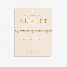 Load image into Gallery viewer, ANKLET  MULTI STONE  Gold Plated  Anklet
