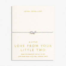 Load image into Gallery viewer, LOVE FROM YOUR LITTLE ONES TWO Silver Plated Bracelet