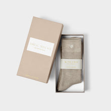 Load image into Gallery viewer, GIFT BOXED SOCKS Taupe One Size