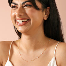 Load image into Gallery viewer, Stainless Steel Pearl Chain Necklace in Gold