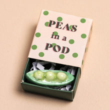 Load image into Gallery viewer, Tiny Matchbox Ceramic Peas in a Pod Token
