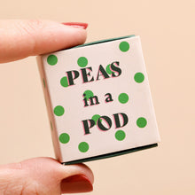 Load image into Gallery viewer, Tiny Matchbox Ceramic Peas in a Pod Token