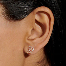 Load image into Gallery viewer, FOREVER YOURS EARRINGS FABULOUS FRIEND Silver and Rose Gold Plated Earrings