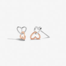 Load image into Gallery viewer, FOREVER YOURS EARRINGS FABULOUS FRIEND Silver and Rose Gold Plated Earrings