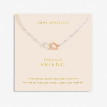 Load image into Gallery viewer, FOREVER YOURS NECKLACE FABULOUS FRIEND Silver and Rose Gold Plated Necklace 46cm + 5cm exten