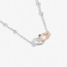 Load image into Gallery viewer, FOREVER YOURS NECKLACE FABULOUS FRIEND Silver and Rose Gold Plated Necklace 46cm + 5cm exten