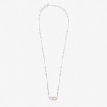 Load image into Gallery viewer, FOREVER YOURS NECKLACE FABULOUS FRIEND Silver and Rose Gold Plated Necklace 46cm + 5cm exten