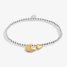 Load image into Gallery viewer, BOXED A LITTLE LOVE YOU TO THE MOON Silver & Gold Plated Bracelet 17.5cm stretch