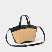 Load image into Gallery viewer, RIVIERA RAFFIA MINI TOTE BAG Raffia/Black