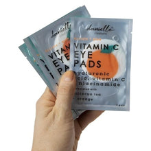 Load image into Gallery viewer, 5 Pair orange Eye Pads with vitamin C hibiscus tea + aloe