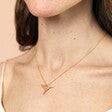 Load image into Gallery viewer, Pastel Hummingbird Pendant in Gold