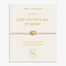 Load image into Gallery viewer, PRECIOUS MOMENTS LOVE YOU WITH ALL MY HEART Gold Plated Bracelet 18cm + 3cm extender