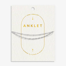 Load image into Gallery viewer, ANKLET LAYERED TWIST Silver Plated Anklet 23cm + 3cm extender