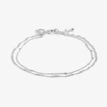 Load image into Gallery viewer, ANKLET LAYERED TWIST Silver Plated Anklet 23cm + 3cm extender
