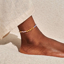 Load image into Gallery viewer, HAPPY LITTLE MOMENTS ANKLET GOOD VIBES Gold Plated Anklet 23cm stretch
