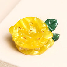 Load image into Gallery viewer, Mini Yellow Lemon Hair Clip