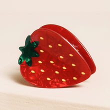 Load image into Gallery viewer, Large Red Strawberry Hair Clip