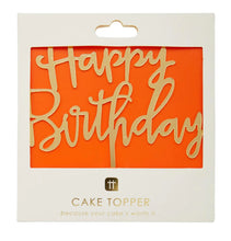 Load image into Gallery viewer, LUXE HAPPY BIRTHDAY ACRYLIC GOLD CAKE TOPPER
