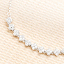 Load image into Gallery viewer, Sterling Silver Crystal Clover Beaded Bracelet