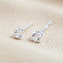 Load image into Gallery viewer, Sterling Silver Crystal Stud Earrings