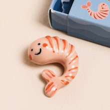 Load image into Gallery viewer, Tiny Ceramic Shrimp Token