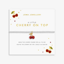 Load image into Gallery viewer, A LITTLE VIBES CHERRY ON TOP Silver Plated Bracelet 17.5cm stretch