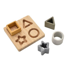 Load image into Gallery viewer, Bambino Silicone &amp; Bamboo Star Puzzle
