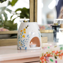 Load image into Gallery viewer, Cornflower Blue Floral Wax Burner