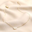 Rose semi circle pendant necklace