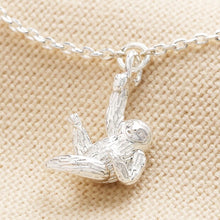 Load image into Gallery viewer, Hanging Sloth Bracelet in Silver