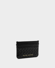 Load image into Gallery viewer, NOVA WOVEN TEXTURE CARDHOLDER Black 7cm x 10cm
