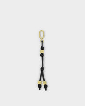 Load image into Gallery viewer, GIA BAG CHARM KEYRING Black 17cm x 4cm
