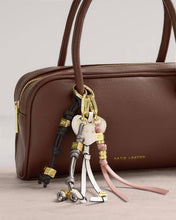 Load image into Gallery viewer, GIA BAG CHARM KEYRING Pewter 17cm x 4cm