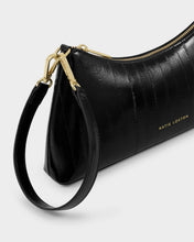 Load image into Gallery viewer, MILEY SMALL SHOULDER BAG Black Eel 14.5cm x 30.5cm x 5cm