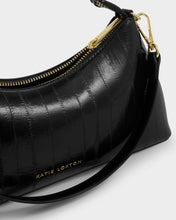 Load image into Gallery viewer, MILEY SMALL SHOULDER BAG Black Eel 14.5cm x 30.5cm x 5cm