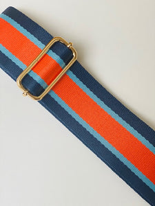 Blue/Orange Stripe Bag Strap - 216