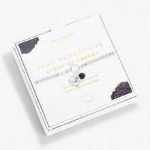 Load image into Gallery viewer, SPIRIT STONES | BLUE SANDSTONE | Silver | Bracelet | 17.5cm stretch - Zebra Blush