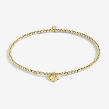 Load image into Gallery viewer, Anklet Gold Hammered Heart

