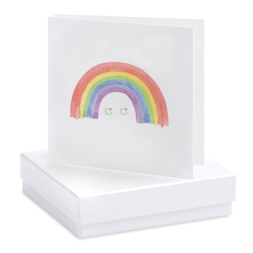 Boxed Earring Card Rainbow - Zebra Blush