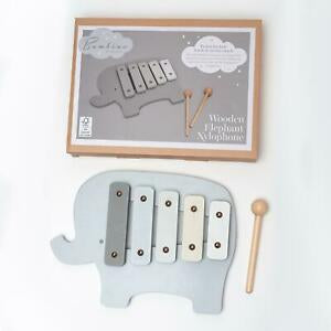 Bambino Wooden Toy Xylophone-Elephant - Zebra Blush