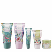Load image into Gallery viewer, Flower Of Focus Top to Toe Kit (Hand Cream 50ml, Body Lotion 50ml, Foot Cream 30ml, Bath Salts 30g, Lip Balm 10ml)