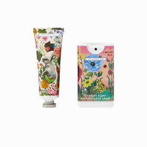 Myrtle Woods Cosmetic Pouch (30ml Hand Cream, 15ml Hydrate Scent Refresh Hand Spray) - Zebra Blush