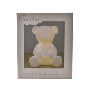 Bambino Light Up Night Light Bear - Zebra Blush